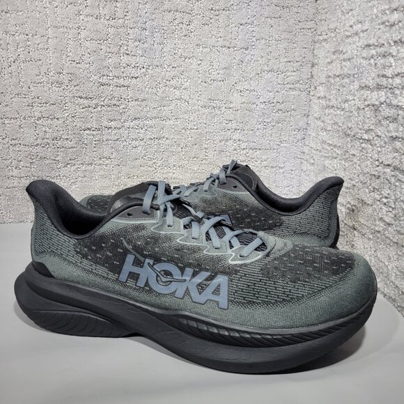 HOKA One One Mach 6 Wide Men’s Size US 12.5 2E Black Outer Orbit Running Sneaker - Picture 11 of 12